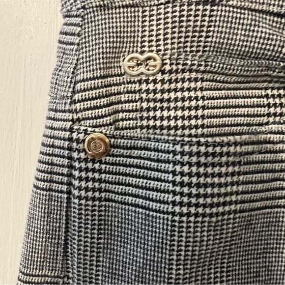 114. ESCADA BLACK WHITE /herringbone, Designer, Pants 8 - Picture 9 of 15